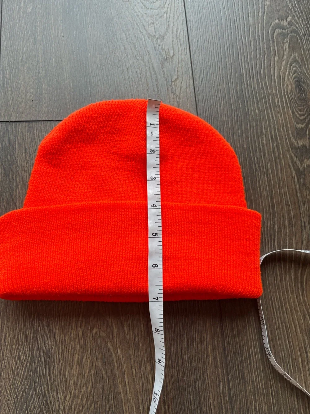Orange Knit Beanie Hat